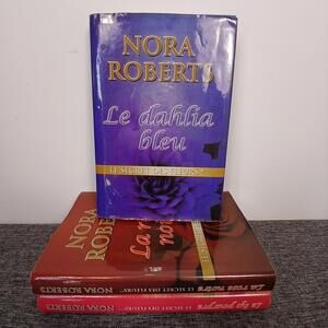 Nora Roberts Le Secret des Fleurs Trilogy Set HC French 2007 Water Damage Vol 1